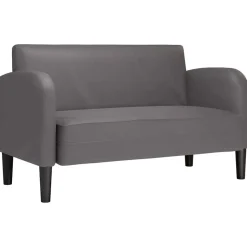 vidaXL Loveseat bank 110 cm kunstleer grijs