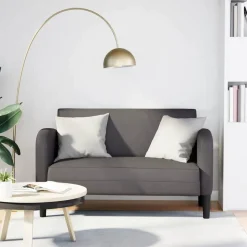 vidaXL Loveseat bank 110 cm kunstleer grijs