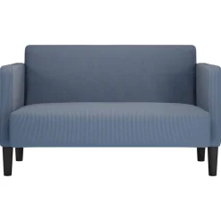 vidaXL Loveseat bank 109 cm corduroy stof blauw