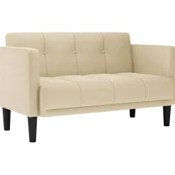 vidaXL Loveseat Bank Crème 111 cm Stof
