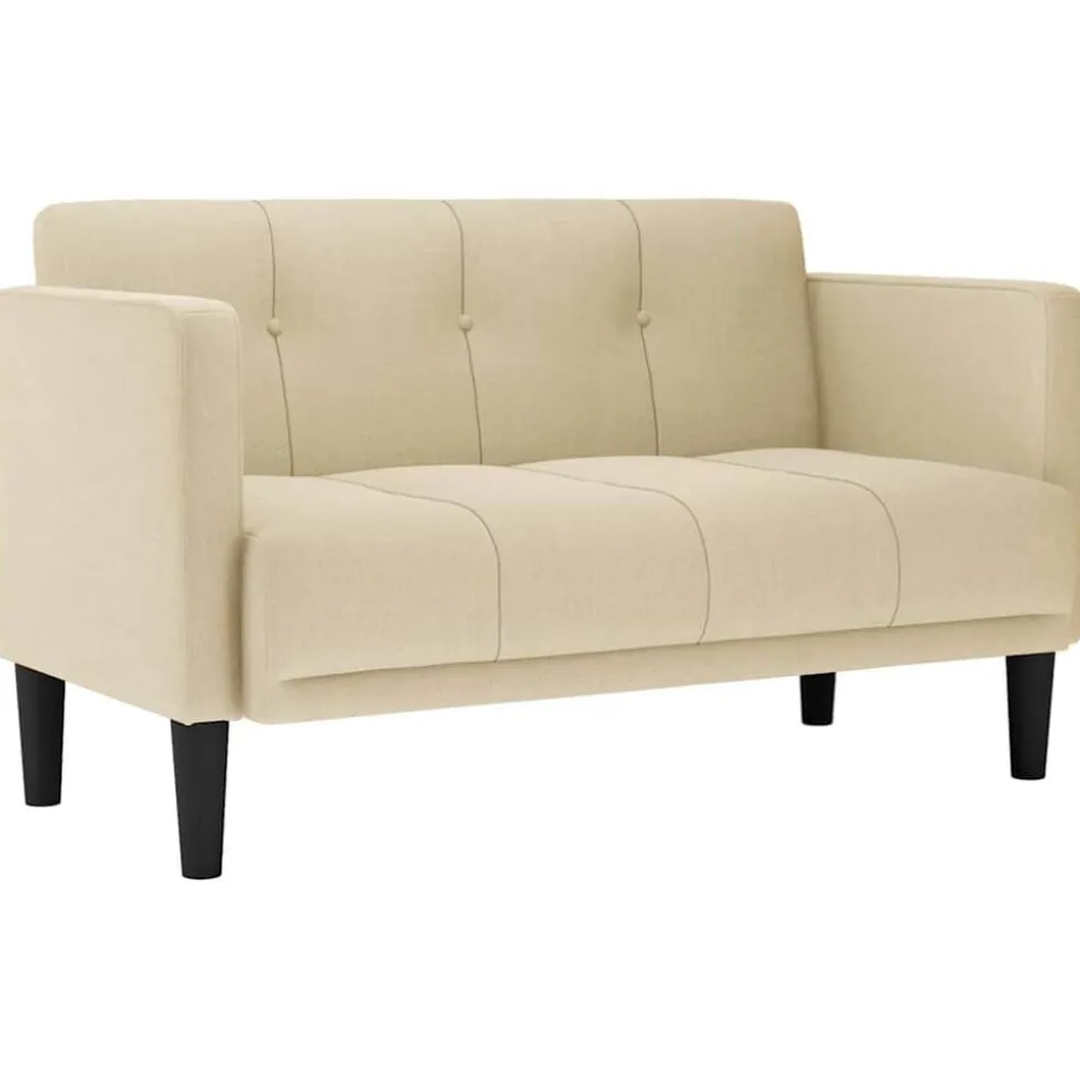 vidaXL Loveseat Bank Crème 111 cm Stof