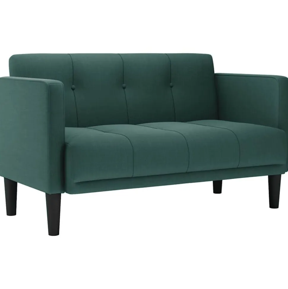 vidaXL Loveseat Bank Donkergroen 111 cm Stof