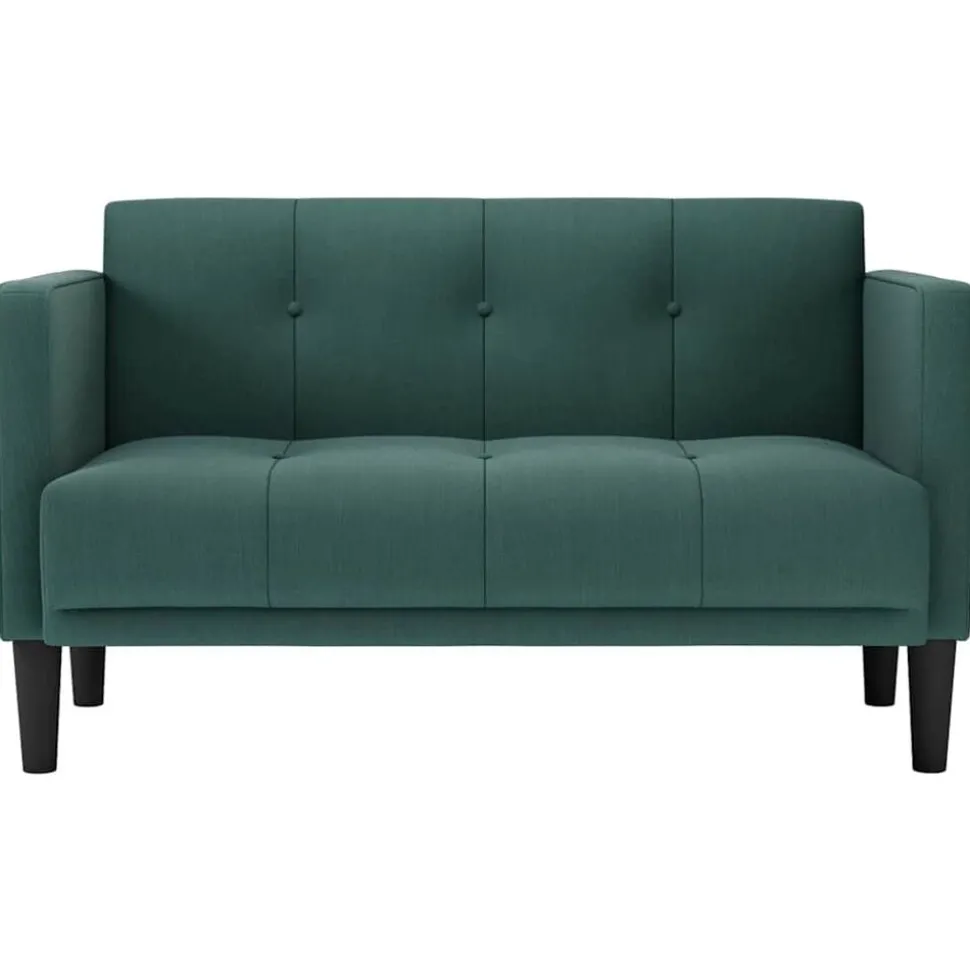 vidaXL Loveseat Bank Donkergroen 111 cm Stof