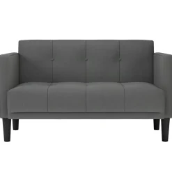 vidaXL Loveseat Bank Donkergrijs 111 cm Stof