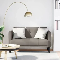 vidaXL Loveseat Bank Taupe 111 cm Stof