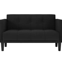 vidaXL Loveseat Bank Zwart 111 cm Stof