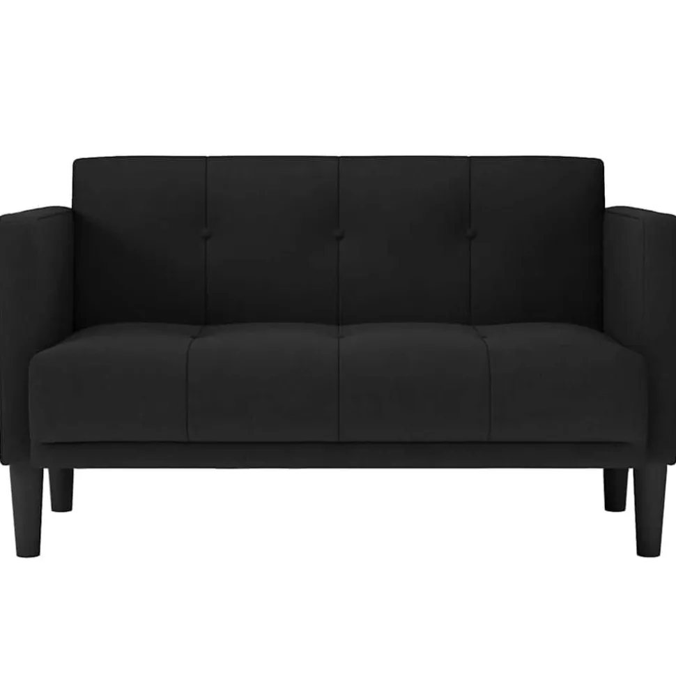 vidaXL Loveseat Bank Zwart 111 cm Stof