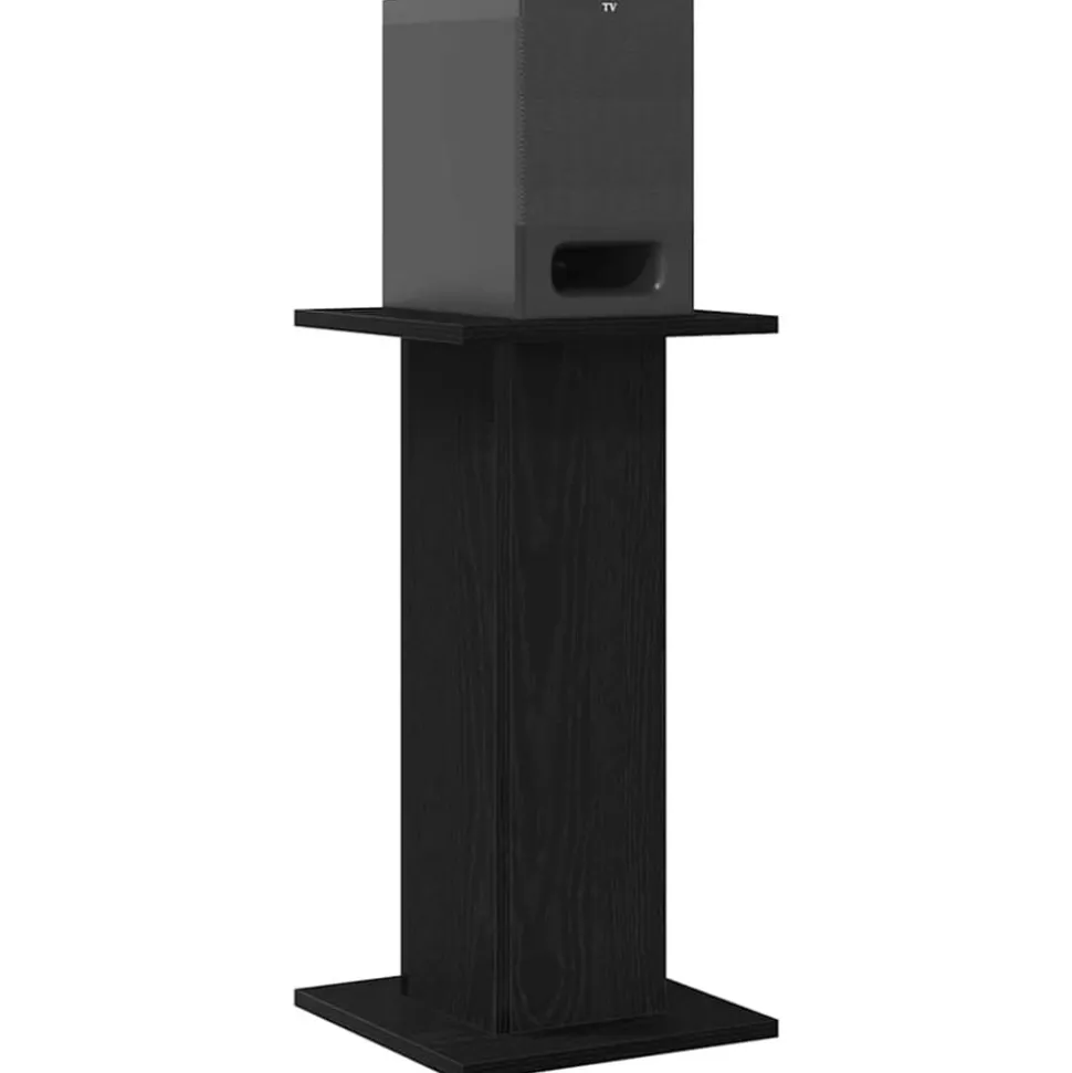 vidaXL Luidspreker standaards 2 pcs Zwart Eiken 30 x 30 x 60 cm