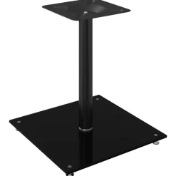 vidaXL Luidsprekerstandaards 2 st 1 pijler gehard glas zwart