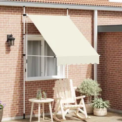 vidaXL Luifel handmatig uittrekbaar 150 cm crème