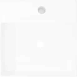 vidaXL Luxe wastafel met overloop en kraangat vierkant keramiek 41x41 cm