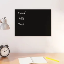 vidaXL Magneetbord voor aan de wand 40x30 cm gehard glas zwart