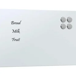 vidaXL Magneetbord voor aan de wand 30x20 cm gehard glas wit