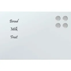 vidaXL Magneetbord voor aan de wand 30x20 cm gehard glas wit