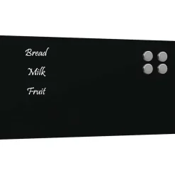 vidaXL Magneetbord voor aan de wand 40x20 cm gehard glas zwart