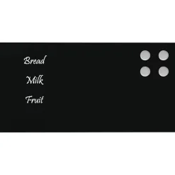 vidaXL Magneetbord voor aan de wand 40x20 cm gehard glas zwart