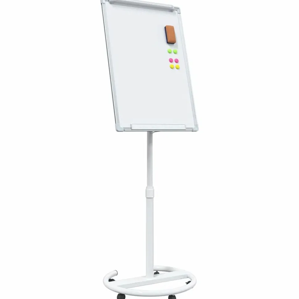 vidaXL Magnetisch whiteboard Grijs en Wit 62 x 62,5 x 197 cm EPS