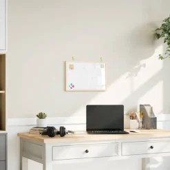 vidaXL Magnetisch whiteboard met massief grenenhouten frame 40x30 cm