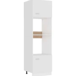 vidaXL Magnetronkast Lyon 60x57x207 cm bewerkt hout wit