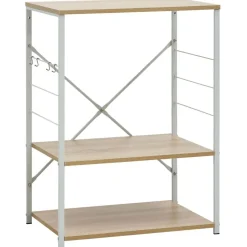 vidaXL Magnetronkast 60x39,6x79,5 cm bewerkt hout wit en eikenkleurig