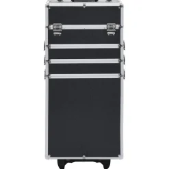 vidaXL Make-up trolley aluminium zwart