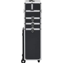vidaXL Make-up trolley aluminium zwart