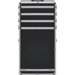 vidaXL Make-up trolley aluminium zwart