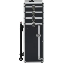 vidaXL Make-up trolley aluminium zwart
