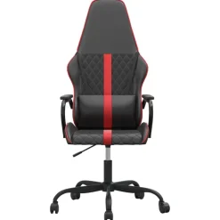 vidaXL Massage gamestoel kunstleer zwart en rood