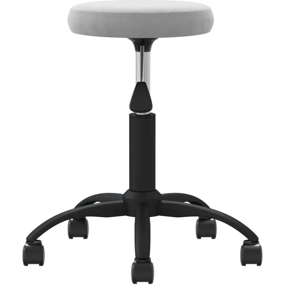 vidaXL Massagekruk fluweel lichtgrijs