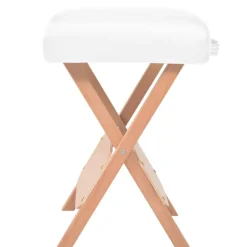 vidaXL Massagekruk met 12 cm dikke zitting inklapbaar wit