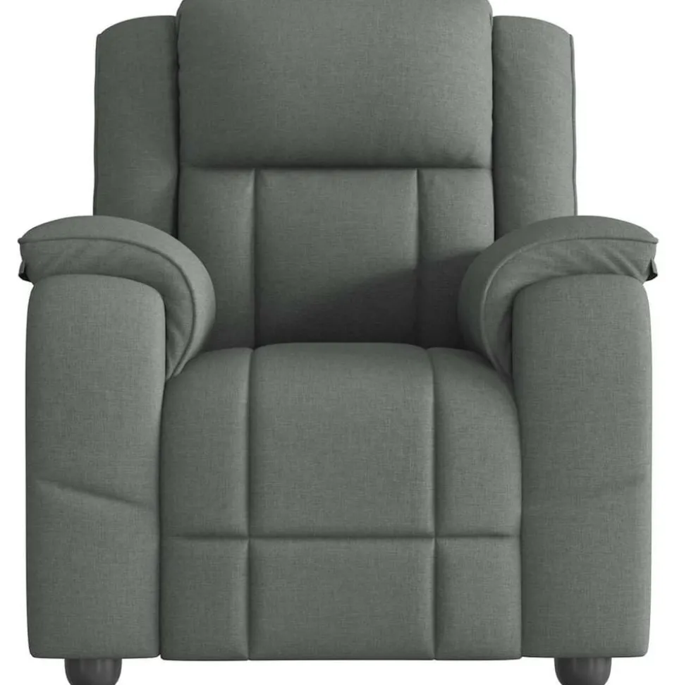 vidaXL Massagestoel in donkergrijze stof