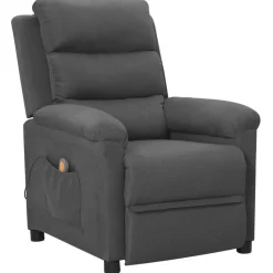 vidaXL Massagestoel stof donkergrijs