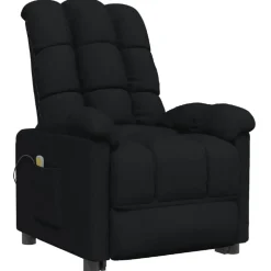 vidaXL Massagestoel stof zwart