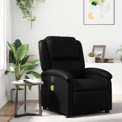 vidaXL Massagestoel van zwart kunstleer