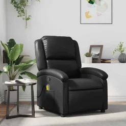 vidaXL Massagestoel verstelbaar kunstleer zwart
