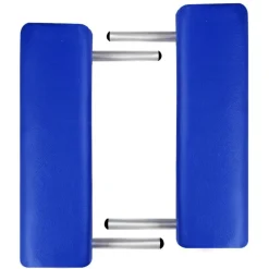 vidaXL Massagetafel met 2 zones inklapbaar aluminum frame blauw