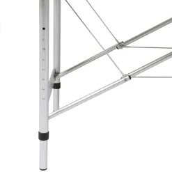 vidaXL Massagetafel met 2 zones inklapbaar aluminum frame zwart
