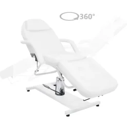vidaXL Massagetafel 180x62x(87-112) cm wit