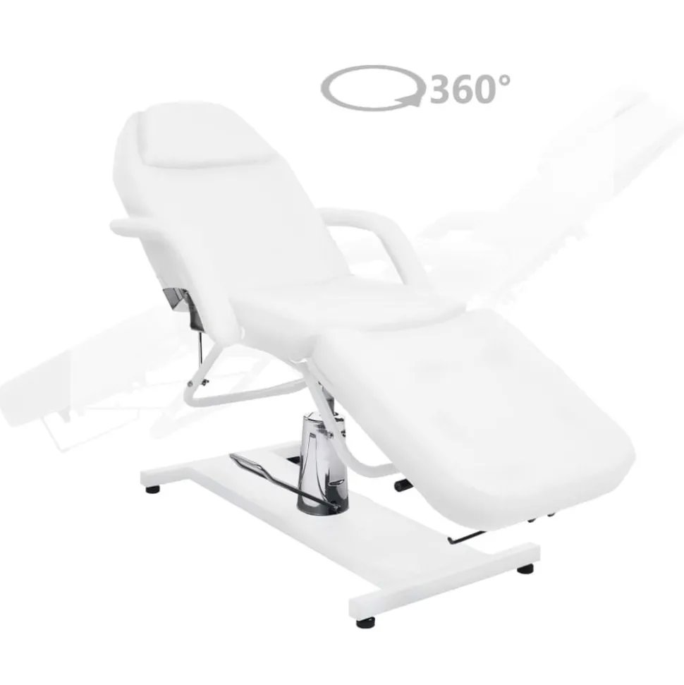 vidaXL Massagetafel 180x62x(87-112) cm wit