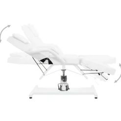 vidaXL Massagetafel 180x62x(87-112) cm wit