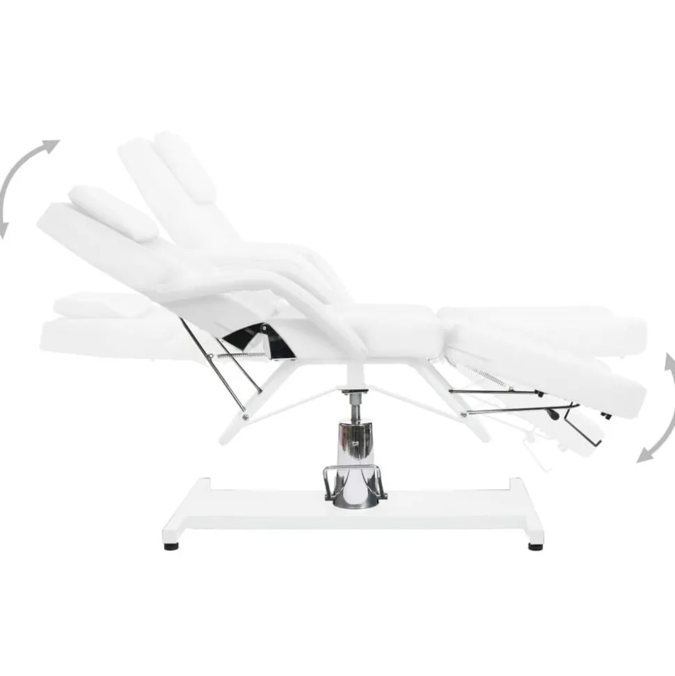 vidaXL Massagetafel 180x62x(87-112) cm wit