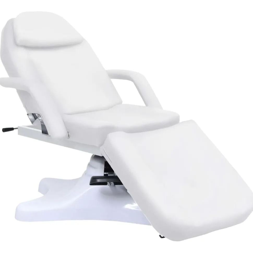 vidaXL Massagetafel 180x62x(86,5-118) cm wit