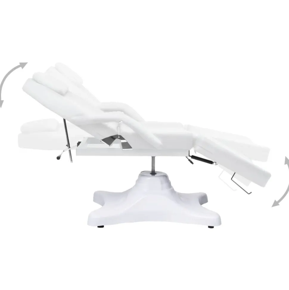 vidaXL Massagetafel 180x62x(86,5-118) cm wit