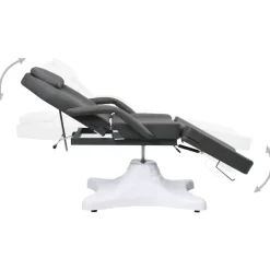 vidaXL Massagetafel 180x62x(86,5-118) cm grijs