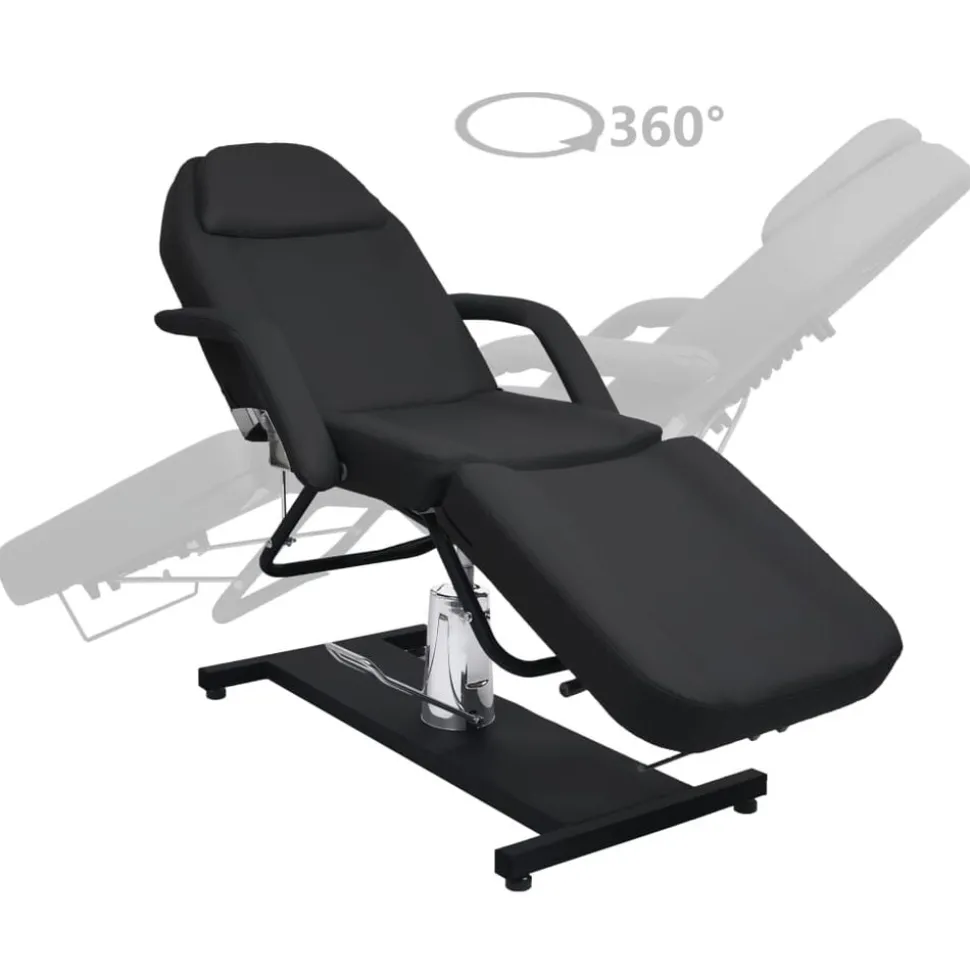 vidaXL Massagetafel 180x62x(87-112) cm zwart