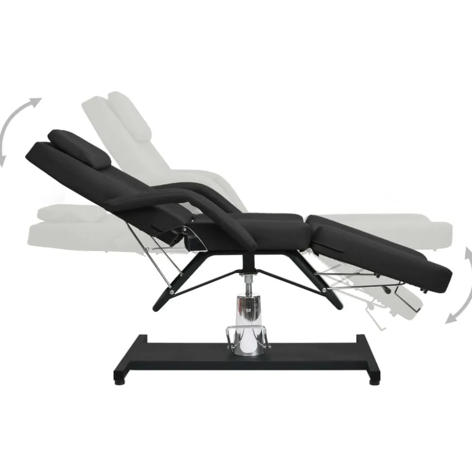 vidaXL Massagetafel 180x62x(87-112) cm zwart