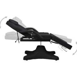 vidaXL Massagetafel 180x62x(86,5-118) cm zwart