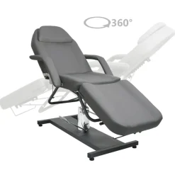 vidaXL Massagetafel 180x62x(87-112) cm grijs