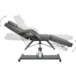 vidaXL Massagetafel 180x62x(87-112) cm grijs